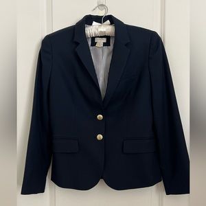 J.Crew petite navy blue wool blazer with gold buttons